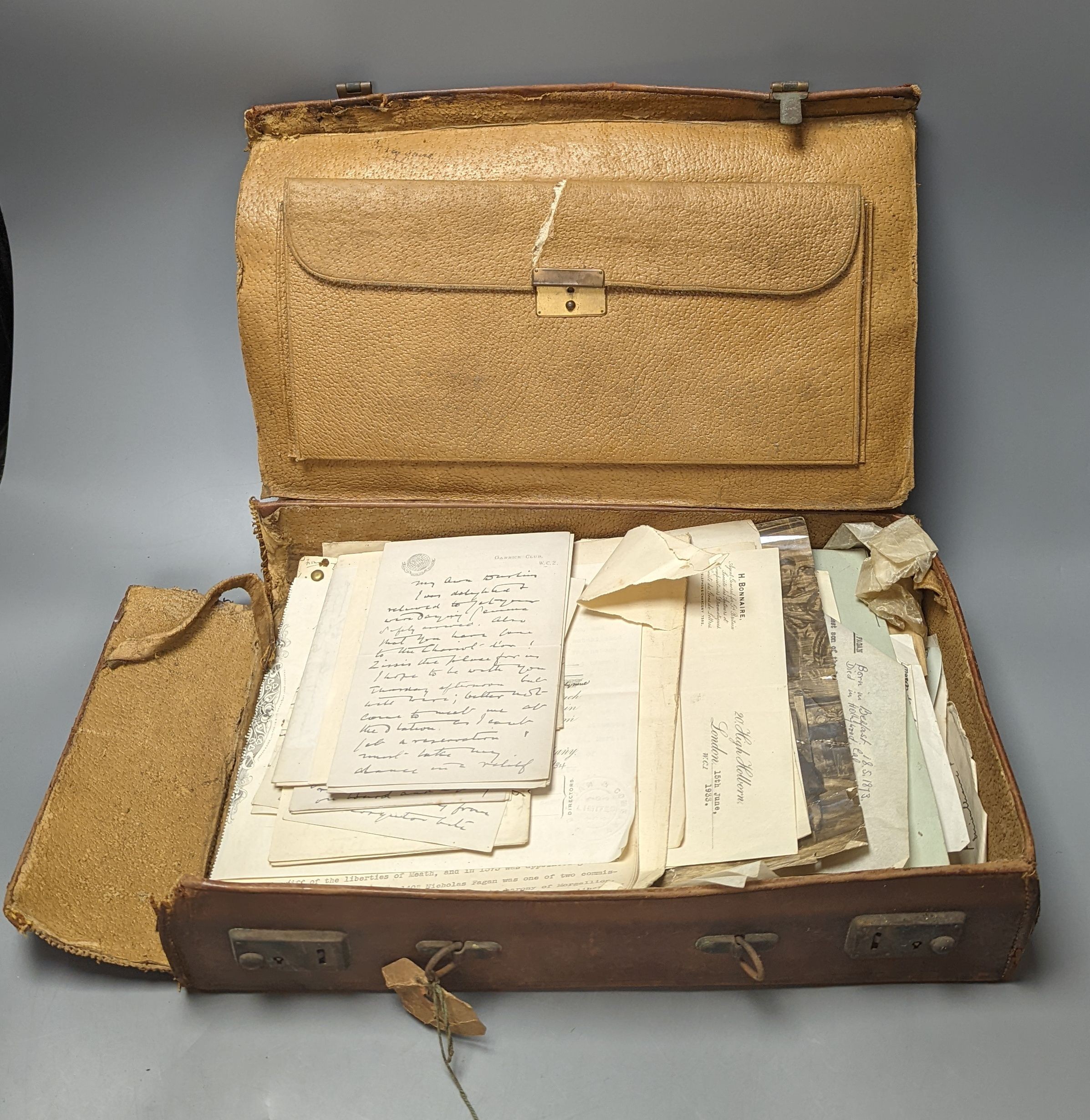 James B Fagan (1873-1933) Irish playwright, correspondence, ephemera to and from the writer including a letter from Gielgud